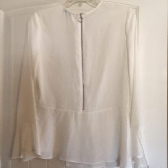 Shear dressy cream blouse - Picture 4 of 8